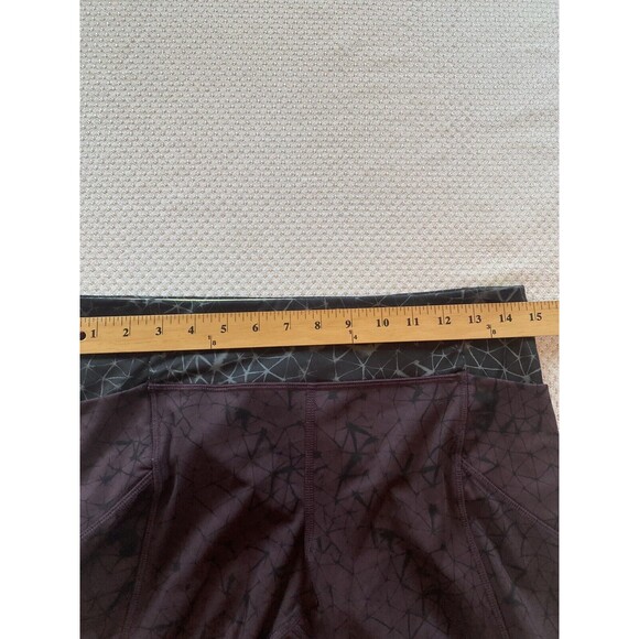 Lululemon Stash It Crop Leggings Womens 8 Burgundy Star Crushed Black Cherry - Picture 15 of 16